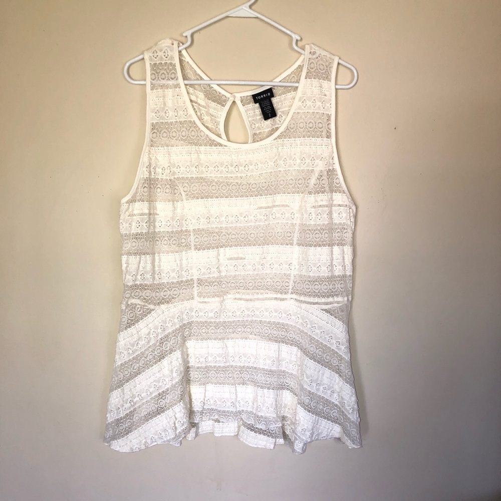 Torrid patterned white tank